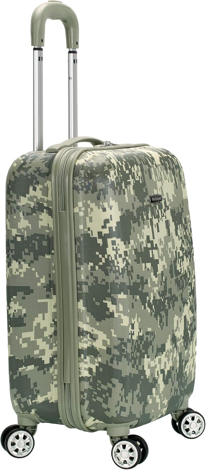Rockland Safari Hardside Spinner Wheel Luggage, Carry-on 20", Acu Camo - Image 11