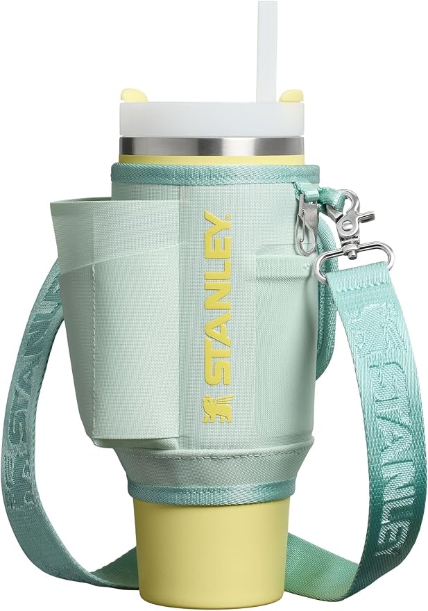 STANLEY All Day Quencher Carry All for 30 oz Tumbler with Handle | Crossbody Bag with Phone Holder Pocket, Card Sleeve & Detachable Strap | Water Bottle Carrier Bag | BPA-Free | Mist by Unknown