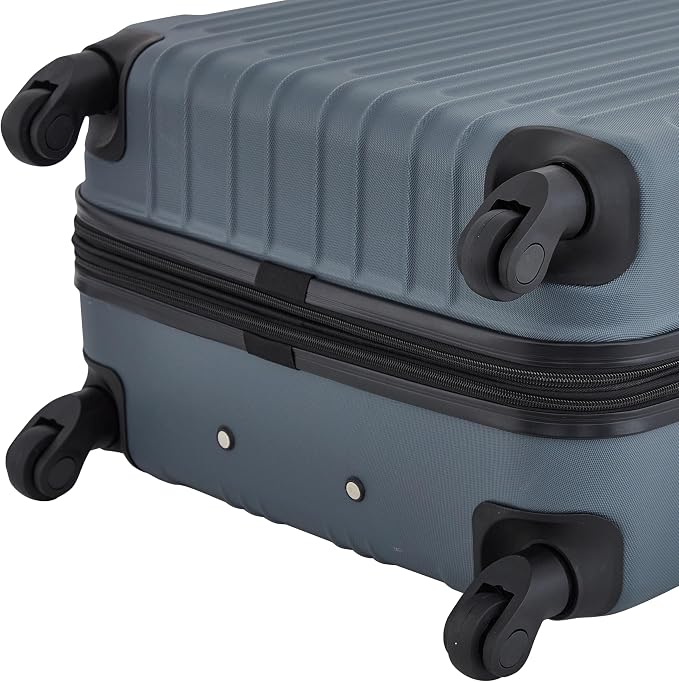 Travelers Club Midtown Hardside 4-Piece Luggage Travel Set, Slate - Image 7