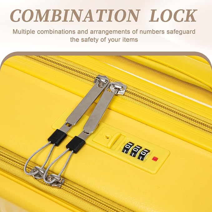 20/14 Inch Hardside Luggage, Durable Suitcase with Spinner Wheels - Image 4