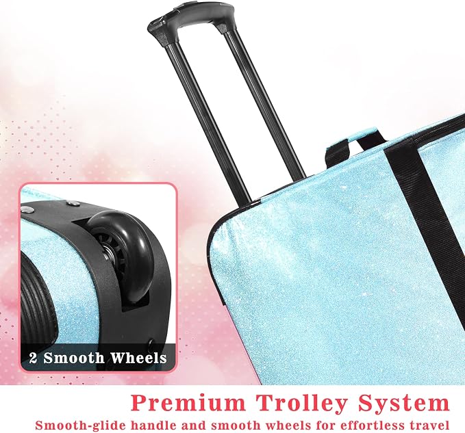 Dance Bag with Garment Rack and Curtain, 23" Rolling Dance Competition Duffle Bag with Garment Rack | Portable Dance Changing Room Suitcase for Dancers Athlete Livestreamer Cheerleaders - Image 7