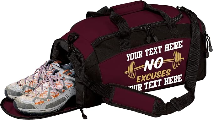 Personalized Weightlifting Duffel Bag – Custom Gym Bag with Name & Logo – Heavy Duty Workout Bag for Men & Women – Lifting, Powerlifting, Bodybuilding Training Gear by all+about+me+company
