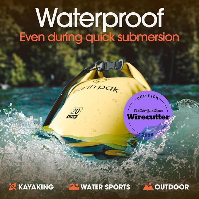 Earth Pak Waterproof Dry Bag - Roll Top Waterproof Backpack Sack Keeps Gear Dry for Kayak with Waterproof Phone Case - Image 3
