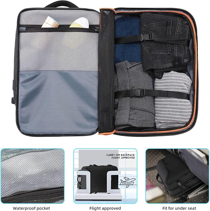 TANGCORLE Vacuum-Compressed Travel Backpack: Expandable, Airline-Approved Laptop Backpack—Unisex Business Backpack - Image 4