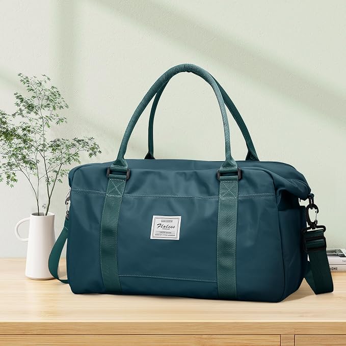 Travel Duffel Bag, Carry On Overnight Weekender Bags for Women | Travel Bag with Wet Pocket & Trolley Sleeve, For Spirit Airlines 18x14x8 Personal Item Bag - Image 9