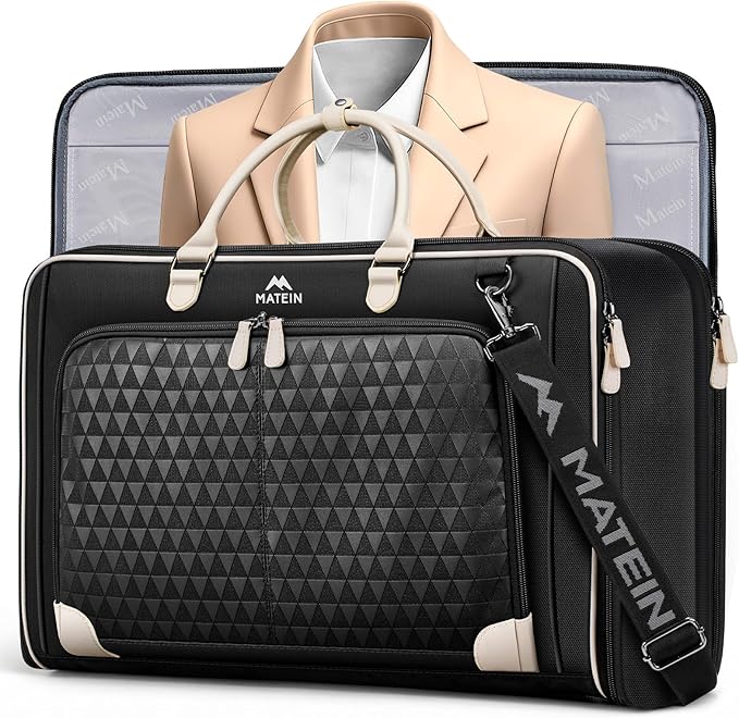 MATEIN Carry On Garment Bags for Travel, Womens Garment Bag Up to 5 Suits | For Dresses, Aroma Pads & USB, 22x14x9, Convertible Hanging Clothes Suit Carrier, Shoe Compartment, Fit 15.6" Laptop - Image 8
