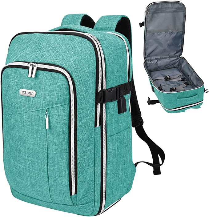 Personal Item Travel Carry On Luggage Backpack for Women Men Flight Approved Casual Weekender Laptop Bag for College Business Outdoors Hiking Water Resistant Lightweight Daypack with USB Charging Port by HXLGMD