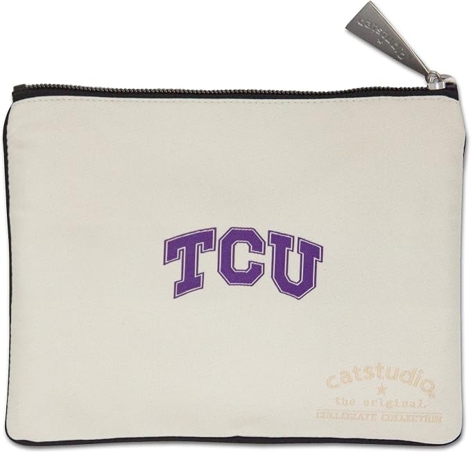 Catstudio Collegiate Zipper Pouch, Texas Christian University Travel Toiletry Bag, Ideal Gift for Alumni, Makeup Bag, Dog Treat Pouch, or Travel Purse - Image 2