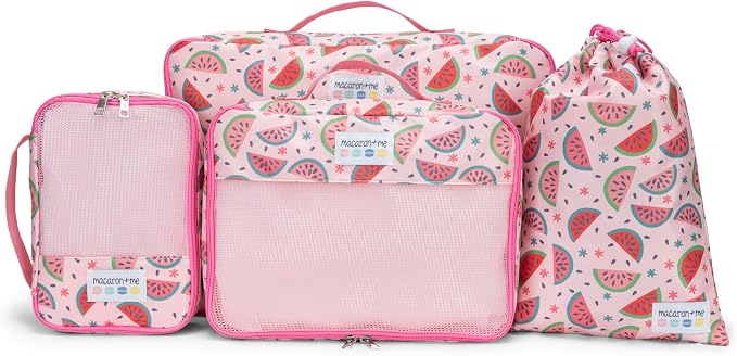 4 Pieces Watermelon Packing Cubes for Women, Men, Carry On Suit Case Organizer Luggage Packing Cubes for Travel Organizer Bags - Image 2
