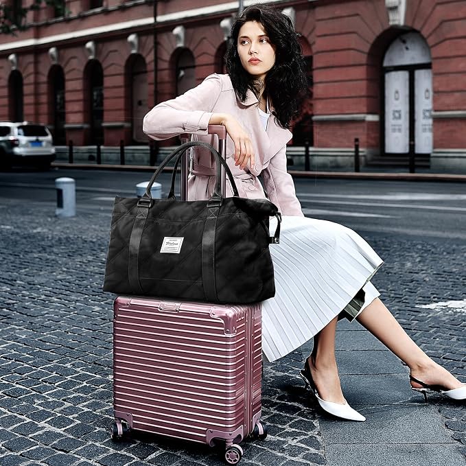 Travel Duffel Bag, Carry On Overnight Weekender Bags for Women | Travel Bag with Wet Pocket & Trolley Sleeve, For Spirit Airlines 18x14x8 Personal Item Bag - Image 5
