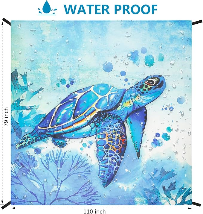 WIWIGO Beach Blanket Sandproof Extra Large Beach Mat Adults Waterproof Quick Drying Sand Free Mat Made by Premium Polyester with 4 Stakes & 4 Corner Pockets for Outdoor Travel Camping Hiking - Image 2