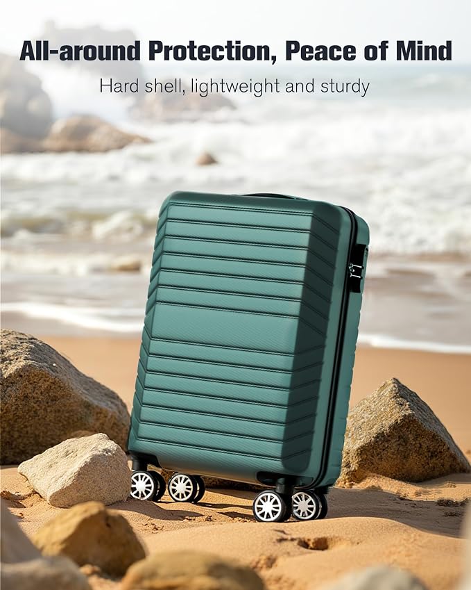 10 Piece Luggage Sets, 3 Piece Suitcase Set, 20 inch Carry on Luggage, 24 inch and 28 inch Checked Luggage with 7PC Packing Bags - Image 7