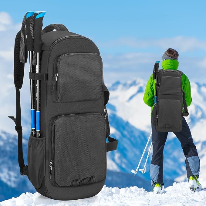 DSLEAF Snow Shoes Bag for 19”-25” Snowshoes, Snowshoes Backpack with Pockets for A Pair of Poles and Other Accessories, Easy to Carry with Shoulder Strap and Handle, Bag Only - Image 7