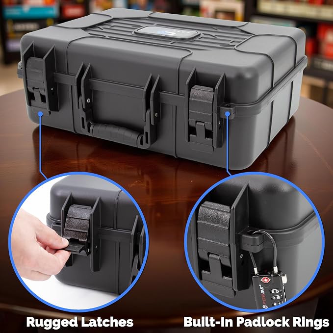 CASEMATIX Hard Shell Miniature Carrying Case - 80 Slot Figurine Miniature Storage Case with Customizable Foam Layer for Large Miniatures Compatible with Warhammer 40k, DnD & More! - Image 6