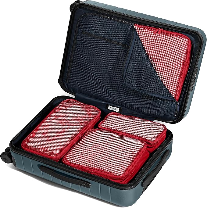Away Insider Packing Cubes Set of 4 – Lightweight Travel Organizers for Luggage, Suitcases & Carry-On Bags, Cherry Red - Image 3