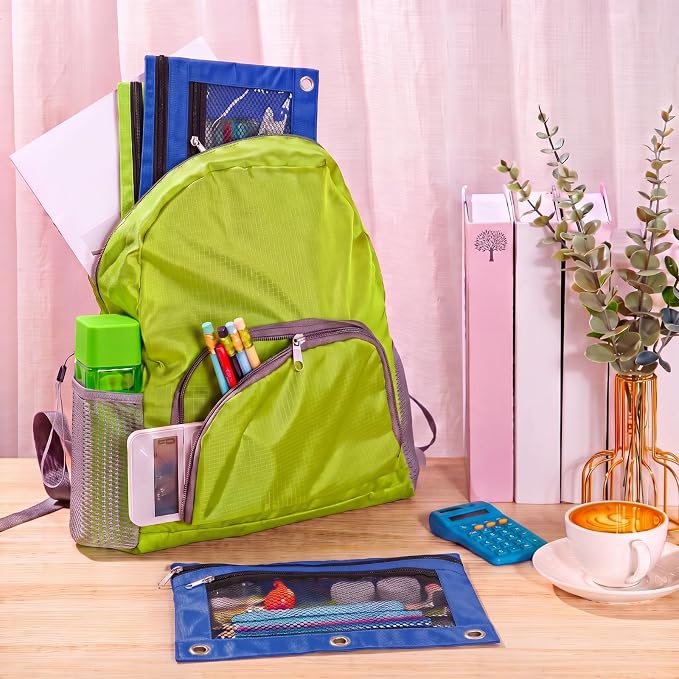 60 Pcs Bulk Backpacks Water Bottle Pencil Pouch Supplies, Backpack Donate Set, Lightweight Book Bags for Outdoor Travel(square Bottle, Green&lake Blue&royal Blue) - Image 2