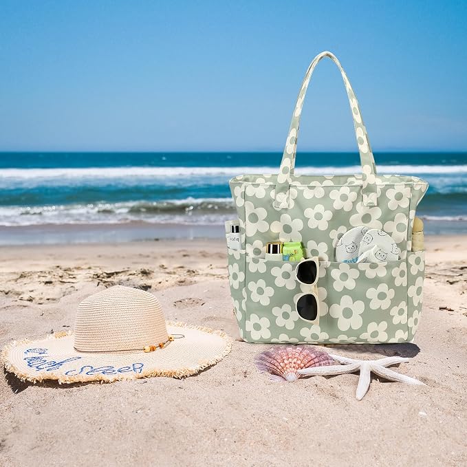 Bluboon Waterproof Beach Tote Pool Bags for Women Ladies Extra Large Carry On Bag With Wet Compartment for Weekender Travel - Image 3