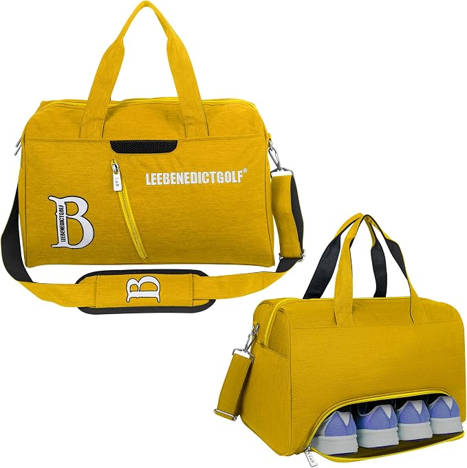 Golf Duffel Bag, Small Duffel Bag for Outdoors, Sports, Yoga, Gym, Swimming and Weekend Getaways, Travel Tote Bag for Waterproof Lightweight Carry-On Workout by LEEBENEDICTGOLF