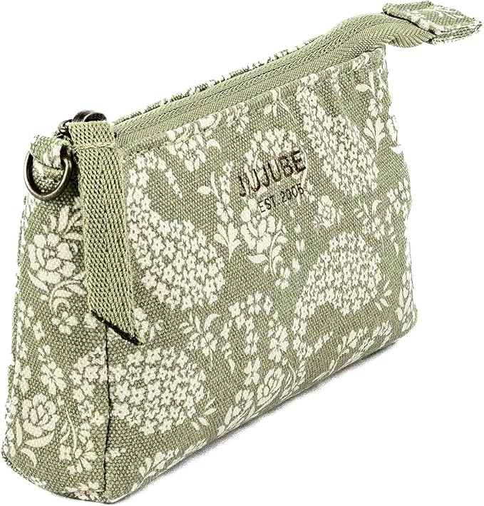 JuJuBe x Sazan New 3-Piece Pouch Set, Diaper Bag Organizing Pouches, Convertible to Small Purse with Crossbody Strap, Zipper Cosmetic Pouch, Large, Medium, and Small, Paisley Floral, Mothers Day Gift - Image 6