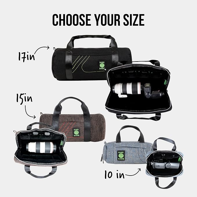 Dime Bags Padded Duffle Tube, Hemp Gear Bag with Heavy Padding for Glass, Electronics, Travel & Storage, With Exterior/Interior Pockets & Durable Handles (Forest, 10 Inch) - Image 2