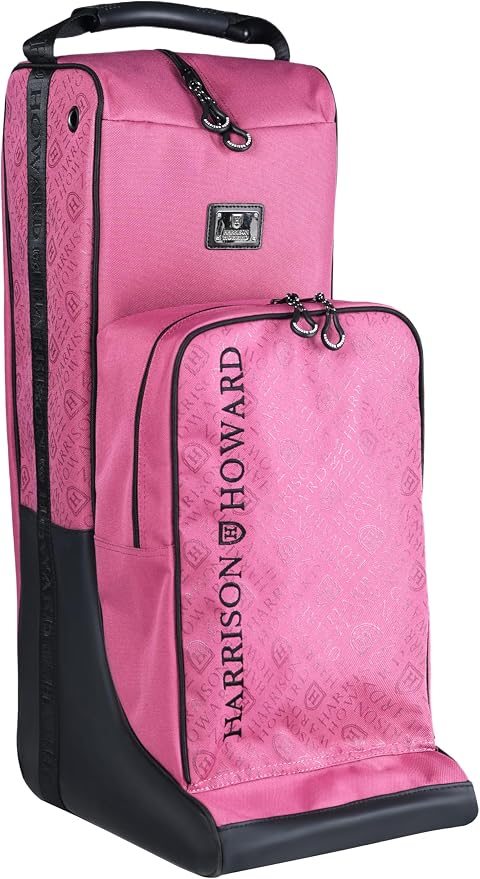 Harrison Howard Tall Boot Bag Equestrian Boot Travel Bag for Storing Helmet, Horse Whip Accessories Boot Storage Bag Pink by HarrisonHoward