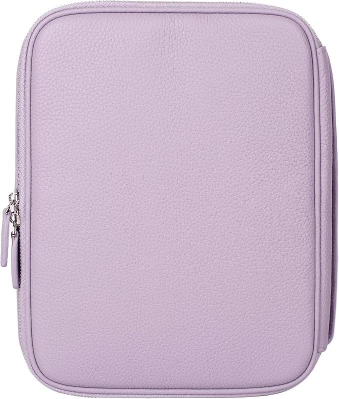 Luxury Genuine Cowhide Leather Cosmetic Organizer Bag – Large Capacity Makeup & Toiletry Travel Case with Compartment, Brush Holder for Women and Men - Image 3