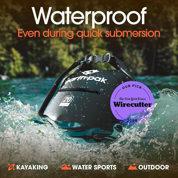 Earth Pak Waterproof Dry Bag - Roll Top Waterproof Backpack Sack Keeps Gear Dry for Kayak with Waterproof Phone Case - Image 3