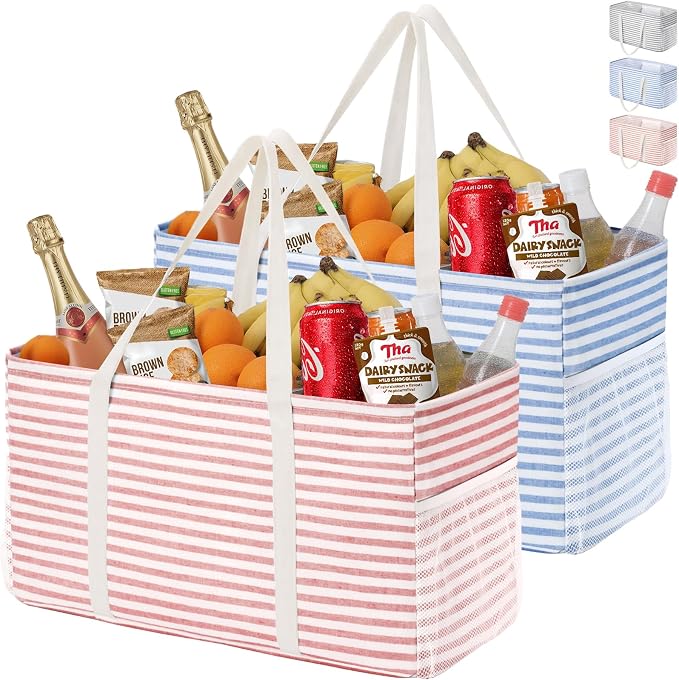 Lifewit Extra Large Tote Bag, Reusable Grocery Bags with Metal Wire Frame and Handles by Lifewit