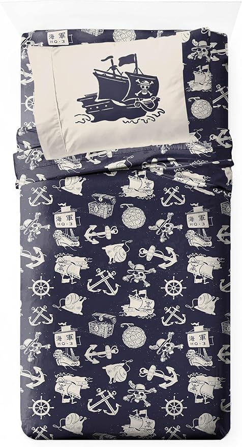 Jay Franco Kids Sheet Set with Fitted, Flat Sheets & Pillow Cover - Ultra-Soft Bedding with Pillowcase for Room Decor, Blue - One Piece, 3 Piece Twin by JayFranco