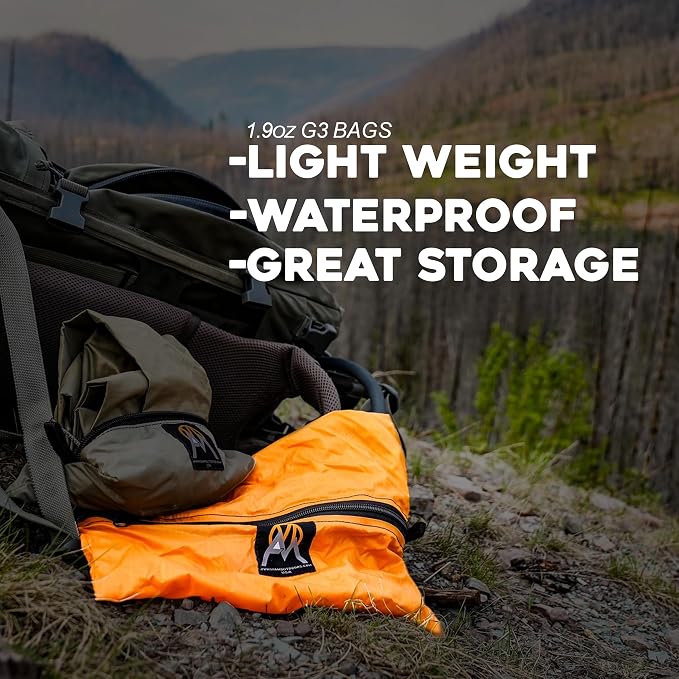 VIAM Outdoors G3 Glacier Gear Grab Tool Bag Zipper Pouch, Premium Utility Multipurpose Storage Organizer Tool Pouches for Hunting, Camping, Backpacking, Travel - 5pc Orange - Image 9