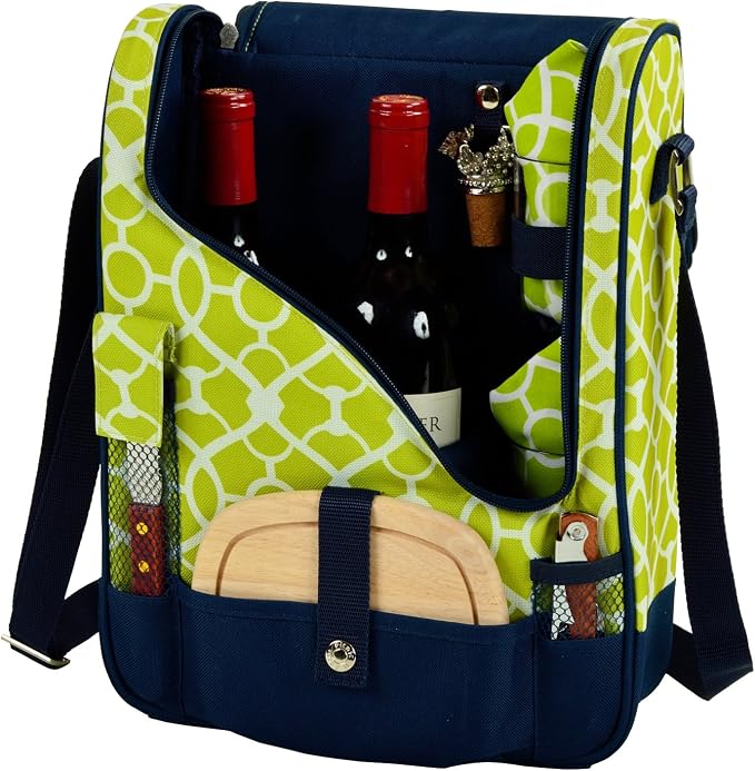 Picnic at Ascot Original Insulated Wine and Cheese Cooler Bag - Designed, Assembled & Quality Approved in the USA by PicnicatAscot