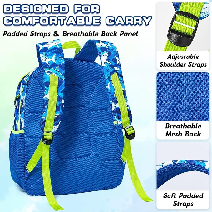 WAWSAM Kids Swim Bag for Swimmers, Beach Gym Bag with Wet Dry Shoes Compartments - Image 5