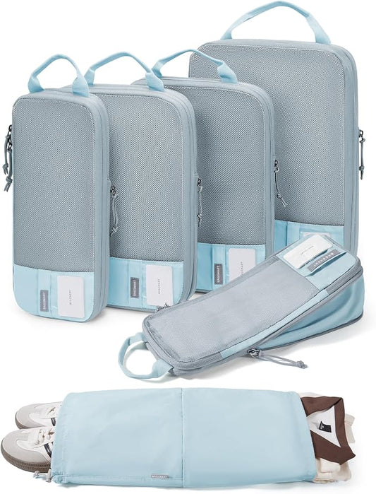 BAGSMART 6 Set /4 Set/2 Set Compression Packing Cubes for Travel, Lightweight Luggage Organizer Bags, Durable Space Saver Bags Travel Essentials by BAGSMART