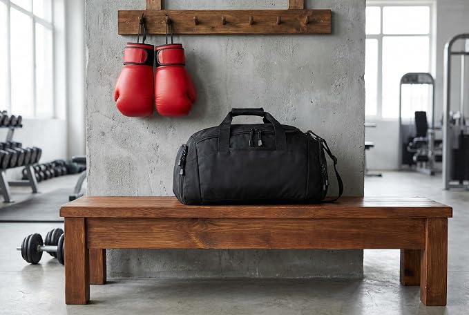 Personalized Boxing Duffle Bag with Name – Durable Gym Bag for Fighters, Custom Training Gear Bag with Shoe Compartment for Gloves & Equipment - Image 9
