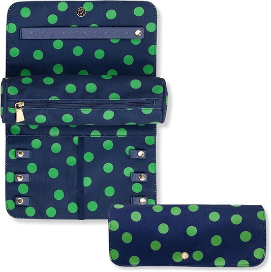 kate spade new york Travel Jewelry Roll, Sonnet Dot | Fabric Jewelry Case Organizer for Women, Cute Jewelry Organization Holds Necklaces, Rings, Bracelets with Zipper Pocket by Unknown