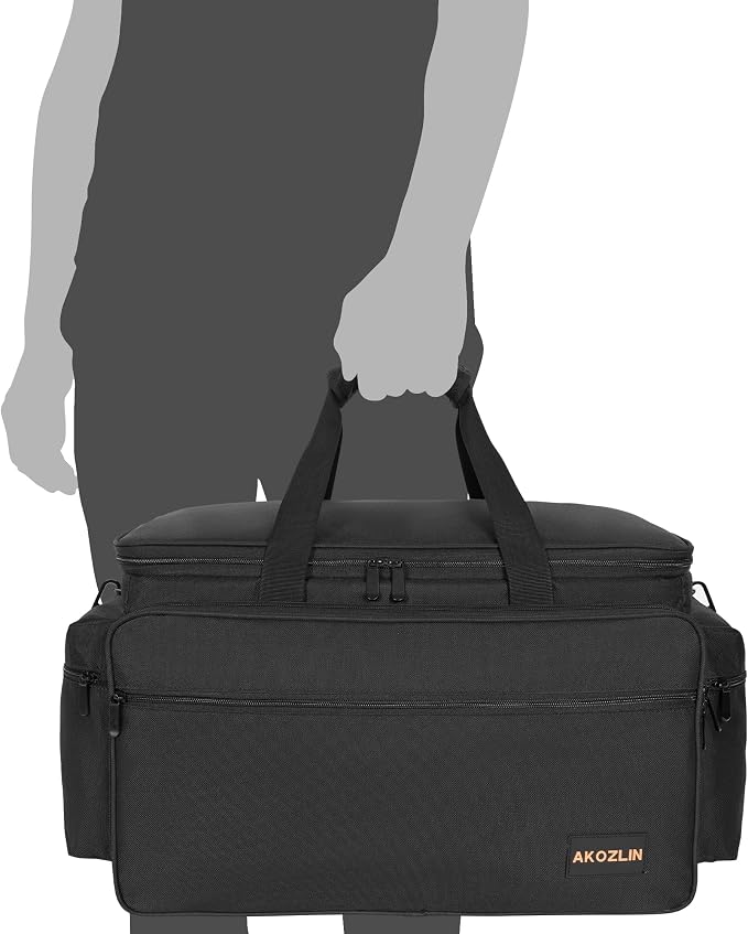 AKOZLIN Cable File Bag with Detachable Dividers for DJ Gear, Sound Instrument Accessories - Image 7