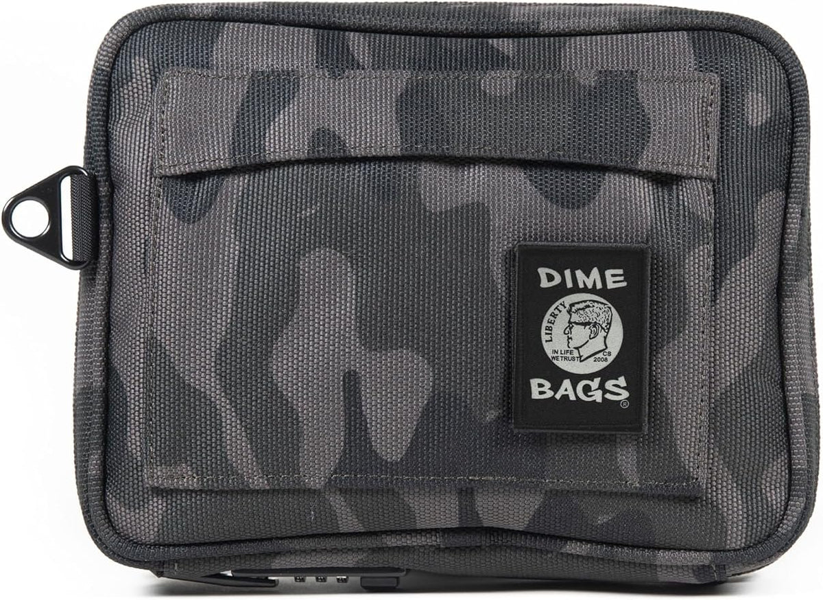 DIME BAGS Lockable Odor Sealing Padded Pouch, 3-Digit Combo Lock & Hidden Storage Pocket, Carbon Lined Scent Protection Boss by DIMEBAGS