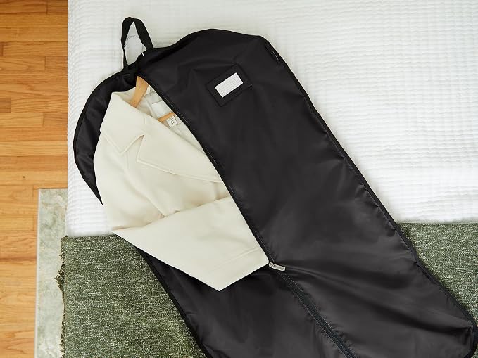 Covermates Keepsakes Garment Bag Set - Premium Polyester - Full Length Zipper - ID Window - Carrying Handles - Closet Storage, Black - Image 8