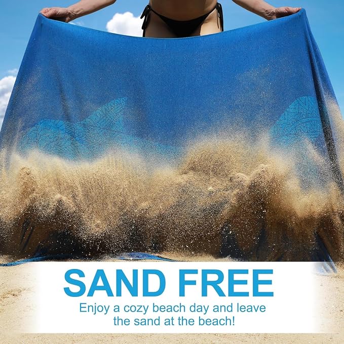 Genovega 6 Packs Oversized Turkish Beach Bath Towel Set Bulk 74"x38" Extra Large Sand Free Quick Dry Swim Camping Pool Clearance Towels Travel Blanket Adult Essentials - Image 2