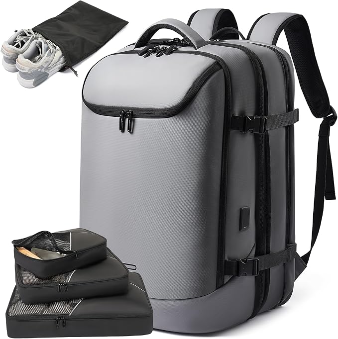 TANGCORLE Vacuum-Compressed Travel Backpack: Expandable, Airline-Approved Laptop Backpack—Unisex Business Backpack by TANGCOREL