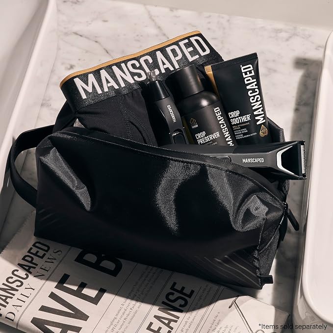 MANSCAPED® The Shed 2.0 Toiletry Bag, Premium Quality Men's Travel Bag, Stylish Organization and Hassle-Free On-The-Go Kit, Water-Resistant to Protect Your Grooming Tools & Accessories - Image 7