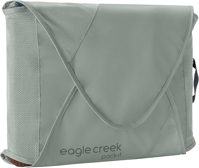 Eagle Creek Pack-It Reveal Garment Folder - Travel Garment Bag with Compression Wings to Maximize Luggage Space - Convenient Top Handle - Quick Drying Material XL Storm Grey by EagleCreek