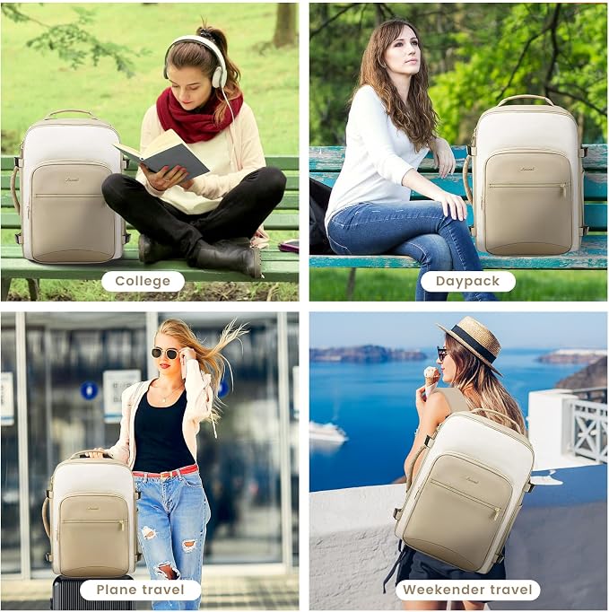 LOVEVOOK 50L Large Travel Backpack for Women Men Fits 17 Inch Laptop, Carry on Backpack for Traveling on Airplane, Personal Item Bag Airline Approved, Business Causal Weekender Backpacks - Image 7
