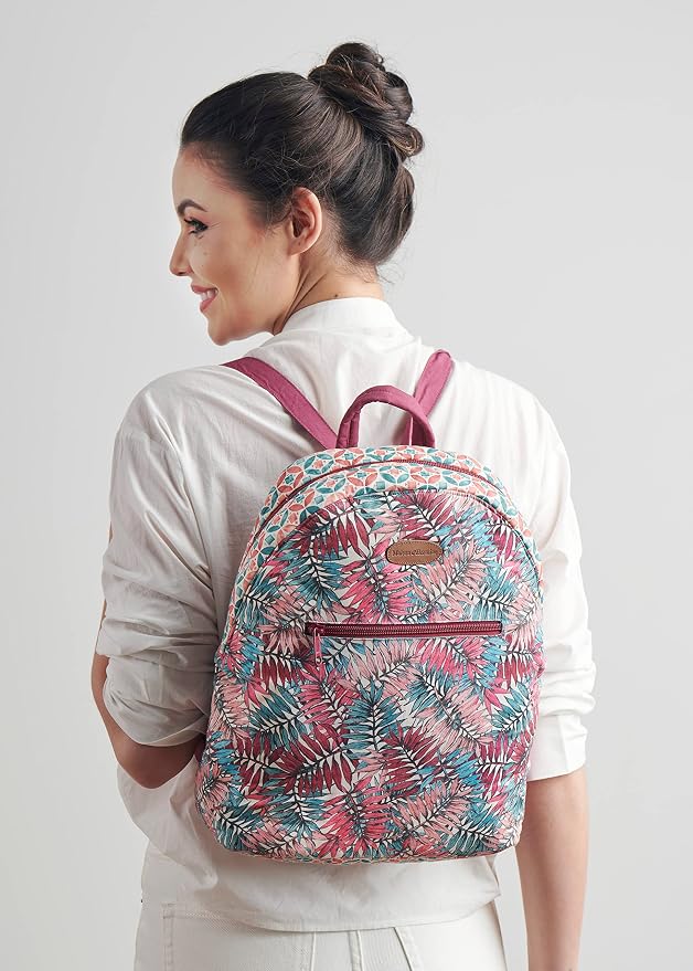 Maison d' Hermine Backpack for Women Men Cotton Shoulder Multipurpose Rucksack with Small Pouch Lightweight Multi Pocket Bag for Travel Work Beach Perfect for Spring Summer (Bamako - Madi) - Image 7