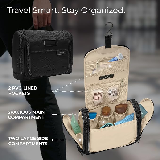 Briggs & Riley Toiletry Kit - Travel Bags for Women & Men, Organizer for Vacation, Dopp Kit for Bathroom Accessories, Makeup, & Skincare - Image 3