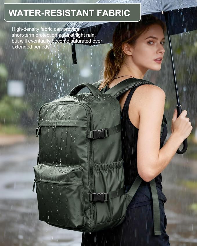 winspansy Vacuum Backpack Travel Essentials with Air Pump Compression Bags for Travel Carry on Flight Approved Seal Vacpack Personal Item Backpack with Vacuum System for Women Men Dark Green - Image 7