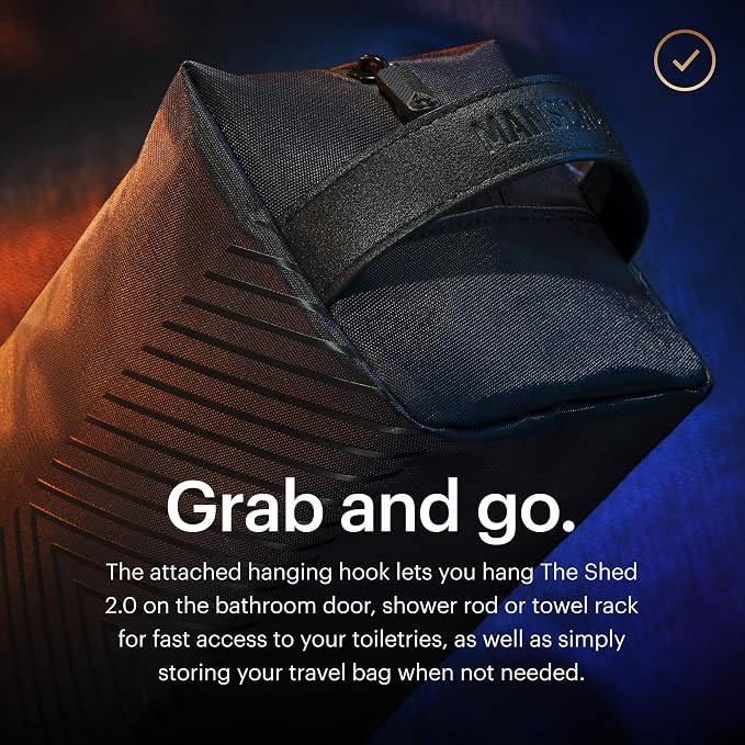MANSCAPED® The Shed 2.0 Toiletry Bag, Premium Quality Men's Travel Bag, Stylish Organization and Hassle-Free On-The-Go Kit, Water-Resistant to Protect Your Grooming Tools & Accessories - Image 4