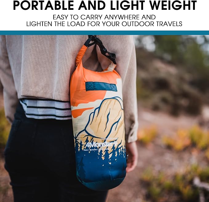 4Monster Down Camping Blanket, 650 Fill Power Ultralight Packable Puffy Blanket, Warm, Waterproof & Windproof Outdoor Quilt for Backpacking, Travel, Stadium, Beach - Image 4