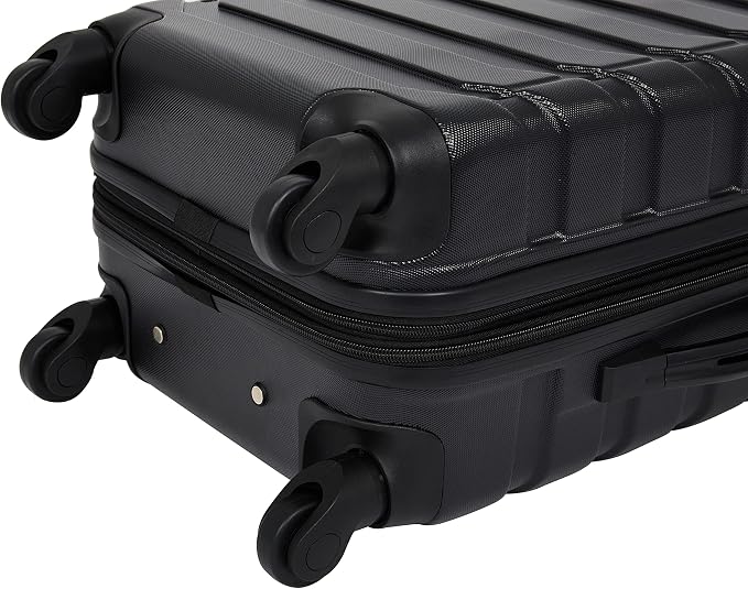 Wrangler 4 Piece Miami Luggage and Packing Cubes Set, Black - Image 9