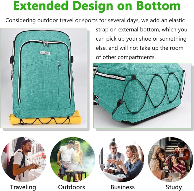 Personal Item Travel Carry On Luggage Backpack for Women Men Flight Approved Casual Weekender Laptop Bag for College Business Outdoors Hiking Water Resistant Lightweight Daypack with USB Charging Port - Image 6